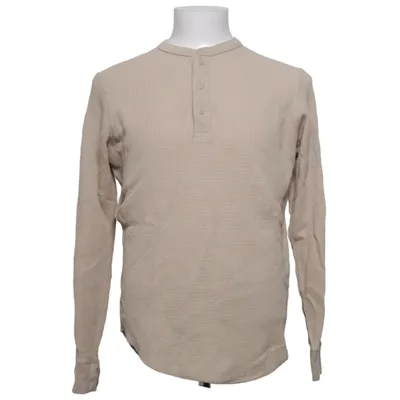 Henley shirt (Beige) van Uniqlo Katoen, Polyester