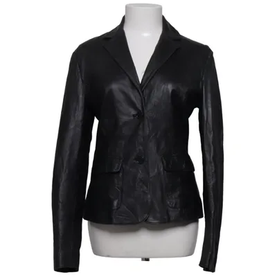 Leren blazer (Zwart) van Calvin Klein Leer