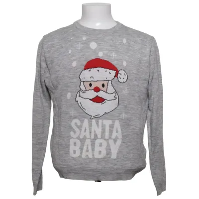 Kersttrui (Grijs) van A.M.London Acryl, Katoen, Polyester