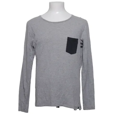 Langærmet t-shirt (Grå, Sort) fra Ljung Bomuld