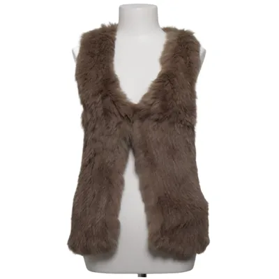 Outer vest (Brown) from Levinsky Acrylic, Rabbit fur