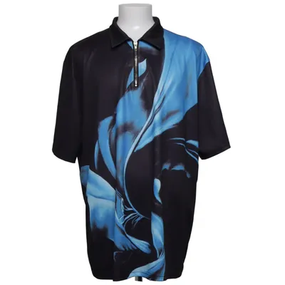 Pikétröja (Svart, Blå) Polyester