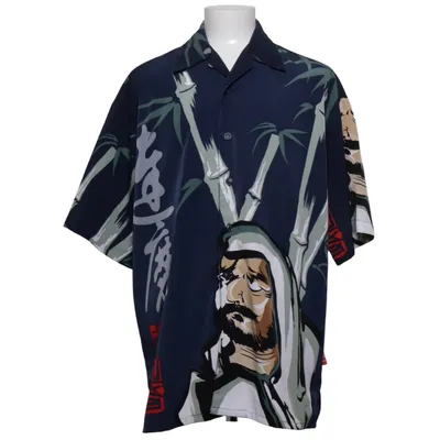 Kortärmad skjorta (Blå, Flerfärgad) Polyester