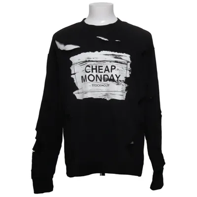 Sweatshirt (Black, White) from Cheap Monday Cotton, Elastane, Polyester