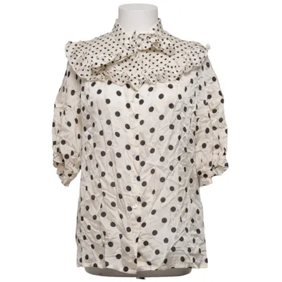 Schluppenbluse (Beige, Schwarz) von Sonia by Sonia Rykiel Baumwolle, Seide