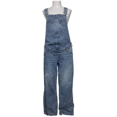Hängselbyxor (Blå) från H&M Mama Bomull, Elastan