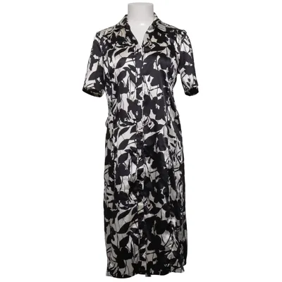Skjortekjole (Sort, Hvid) fra VISUAL Elastan, Polyester