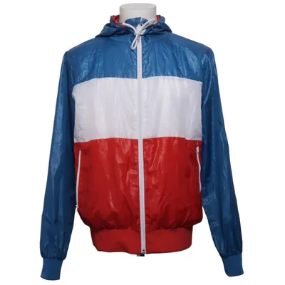 Jacke (Blau, Weiß, Rot) von Warp Baumwolle, Polyester