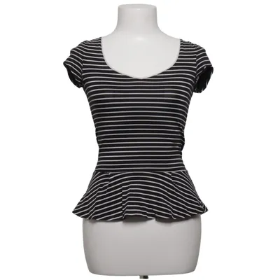 Peplum top (Zwart, Wit) van Bershka Collection