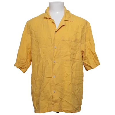 Korte mouwen shirt (Geel) van Zara Linnen, Viscose