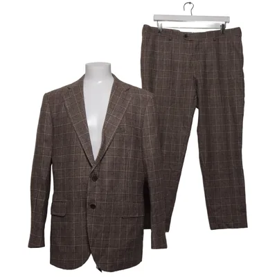 Costume (Marron) de E. Thomas Cachemire, Cupro, Polyester, Viscose, Laine