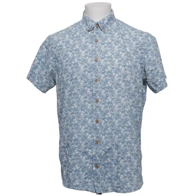 Korte mouwen shirt (Blauw, Wit) van Kronstadt Katoen, Linnen