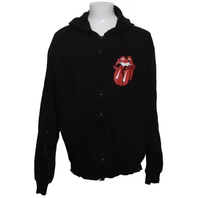 Hoodie (Black) from The Rolling Stones Cotton, Polyester