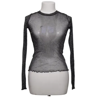 Haut (Noir, Argent) de Stradivarius Fibre métallique, Polyamide
