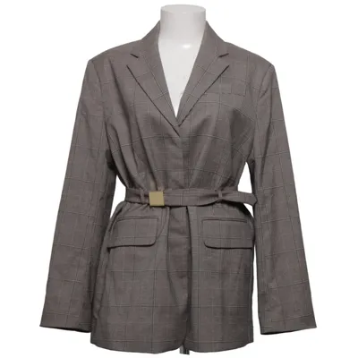 Blazer (Grijs, Beige) van H&M Polyester, Viscose, Elastaan