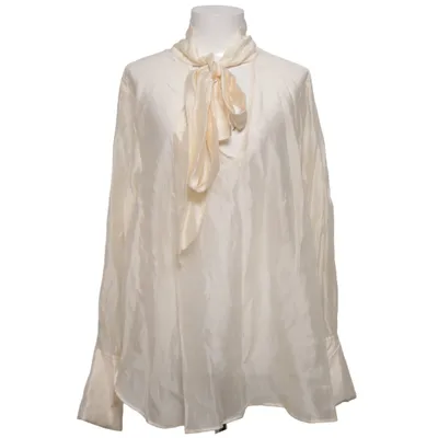 Knytblus (Beige) från H&M Modern Classic Lyocell, Polyester