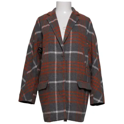 Manteau (Gris, Orange, Blanc) de Campus Polyester, Laine