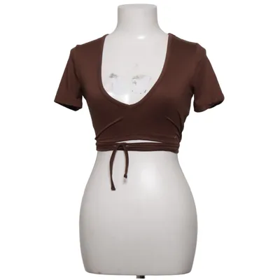 Crop top (Bruin) van Night Addict Elastaan, Polyester