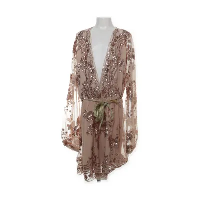 Cocktailklänning (Beige, Flerfärgad)