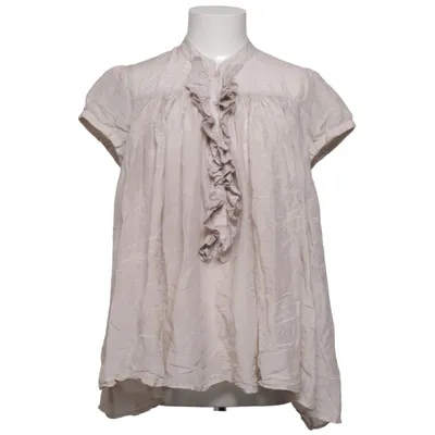 Blouse (Beige) from Custommade Cotton, Silk