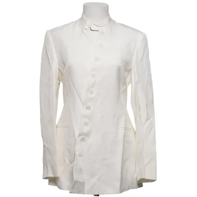 Blazer (Hvid) fra Zara Polyester, Viscose