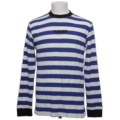 T-shirt à manches longues (Bleu, Blanc, Noir) de Pleasures Coton, Polyester