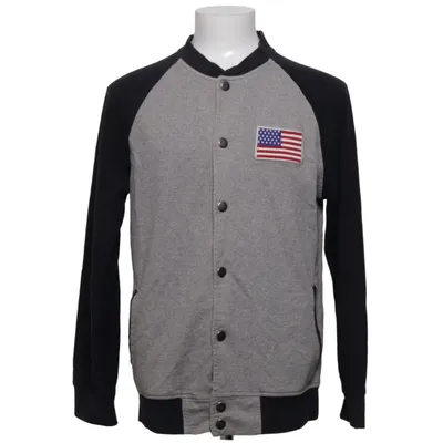 Varsity jacket (Gray, Blue) from Pocoloco Cotton, Polyester