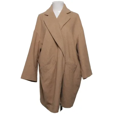 Coat (Beige) from Zara Basic Outerwear Polyester, Wool
