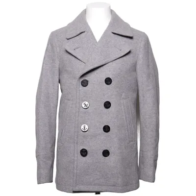 Erwt jas (Grijs) van Burberry Kasjmier, Katoen, Wol
