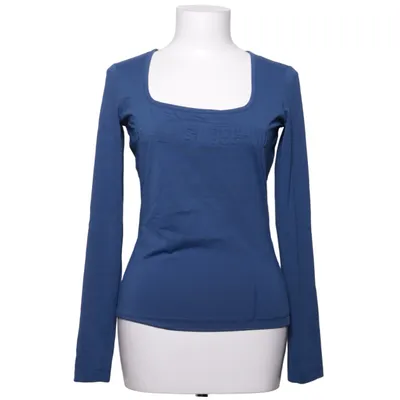 T-shirt à manches longues (Bleu) de Moschino Jeans Élasthane, Polyamide