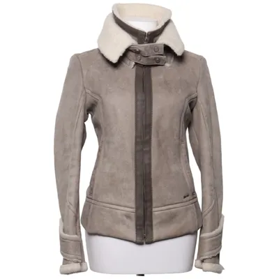 Shearlingjacka (Grå, Beige) från Porsche Design Skinn