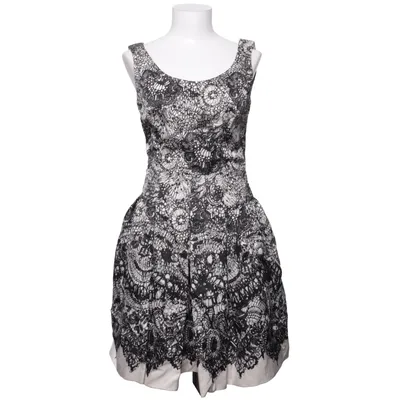 Dress (Black, White) from Prada Cupro, Polyamide, Silk, Viscose