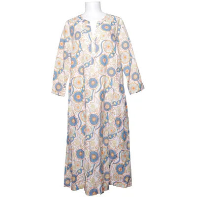 Robe longue (Bleu, Blanc, Multicolore) de Herzen´s Angelegenheit Coton, Lin