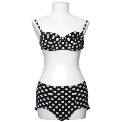 Bikini (Zwart, Wit) van Dolce & Gabbana Beachwear Elastaan, Polyamide