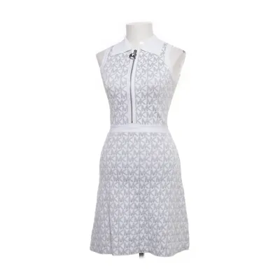 Klänning (Vit, Silverfärgad) från Michael Kors Elastan, Metallfiber, Polyester