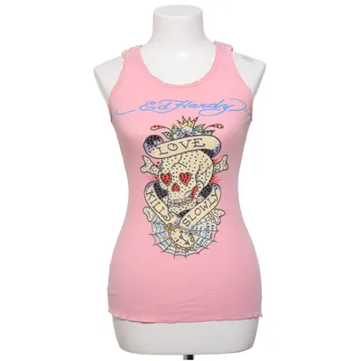 Tank Top (Pink, Multicolored) from Ed Hardy by Christian Audigier Cotton