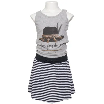 Kleid (Grau, Schwarz, Weiß) von Tumble 'N Dry Baumwolle, Polyester