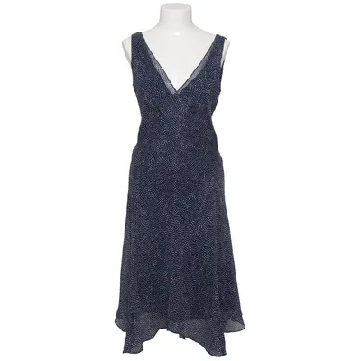 Jurk (Blauw, Wit) van Diane von Furstenberg Polyester, Zijde
