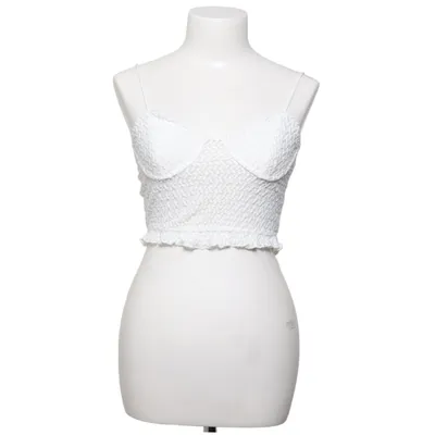 Crop top (Hvid) fra Bershka Polyester