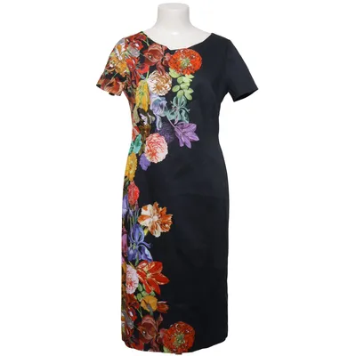 Robe (Noir, Multicolore) de Camilla Thulin Acétate, Coton, Élasthane, Polyester