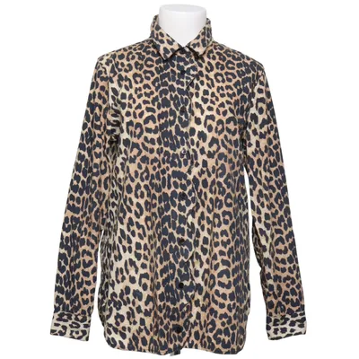 Bluse (Beige, Sort) fra Ganni Bomuld