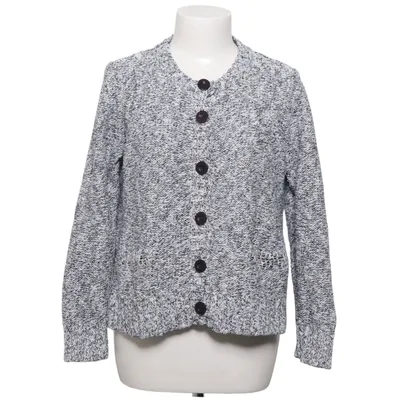 Cardigan (Gray, White) from Uta Raasch Cotton, Metallic fiber, Polyester