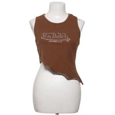 Crop Top (Braun) von Von Dutch Baumwolle, Elasthan