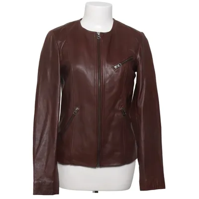 Läderjacka (Brun) från YAS Skinn, Polyester