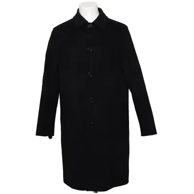 Coat (Black) from Arket Viscose, Wool
