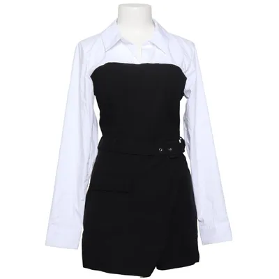 Byxdress (Svart, Vit) från FB Sister Bomull, Elastan, Polyester