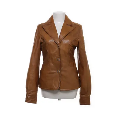 Läderkavaj (Brun) från Gsus Sindustries Bomull, Polyester, Ull, Skinn