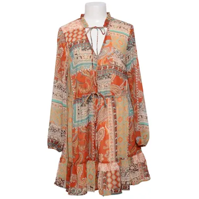 Dress (Red, Orange, Multicolored) from Mango Polyester