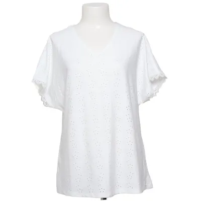 Top (White) from Ebelieve Cotton, Elastane, Polyester
