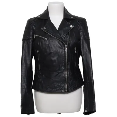Veste de motard (Noir) de Barneys Originals Cuir, Polyester